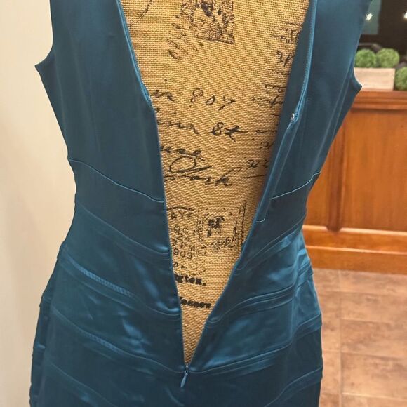 Calvin Klein blue satiny dress - Picture 7 of 14